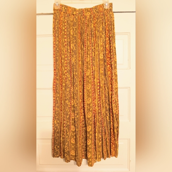 Vtg 90's/Y2K festival Indian handmade maxi skirt sz. S - Picture 2 of 12